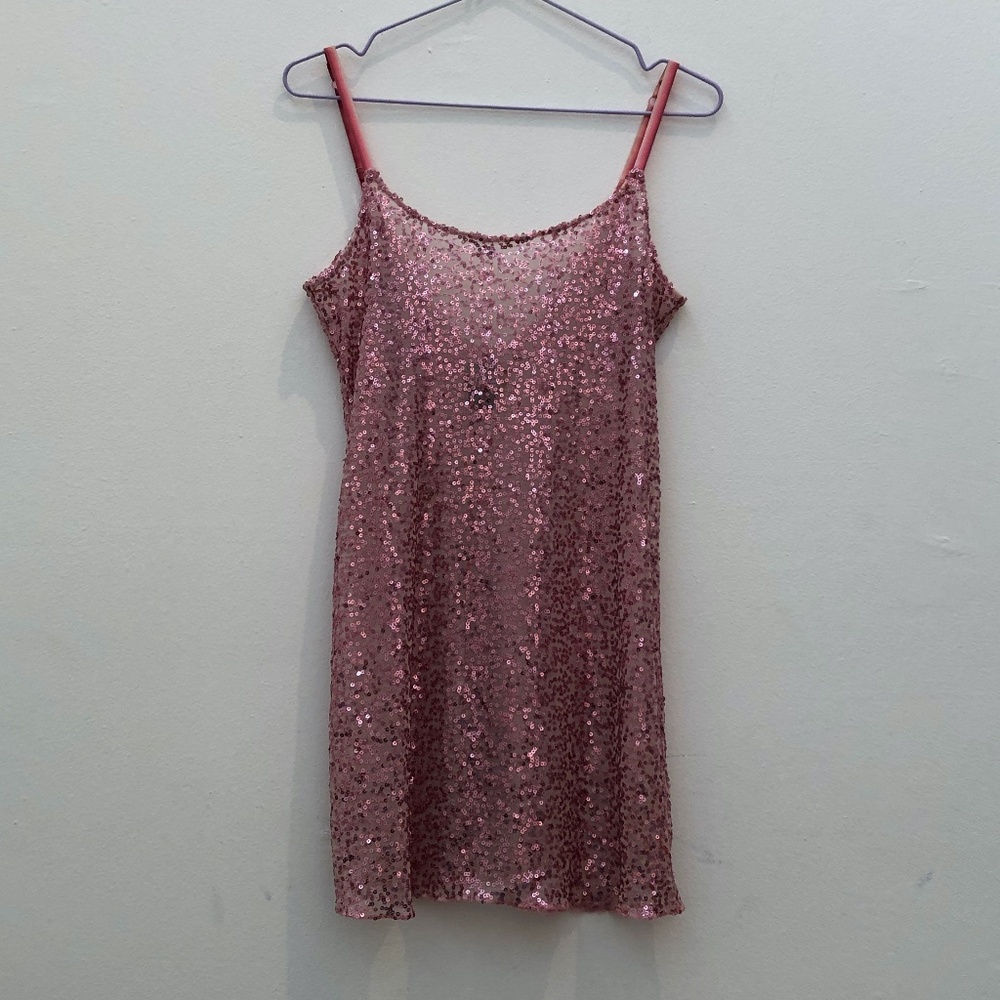 Intimately Free People Sequin Pink Slip Small